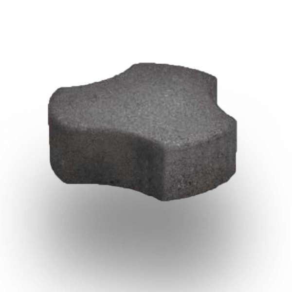 Fodorkő térkő 6 cm - Fekete