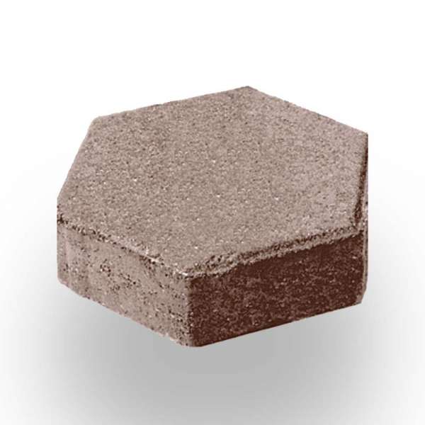 Hatkő térkő 6 cm - Barna