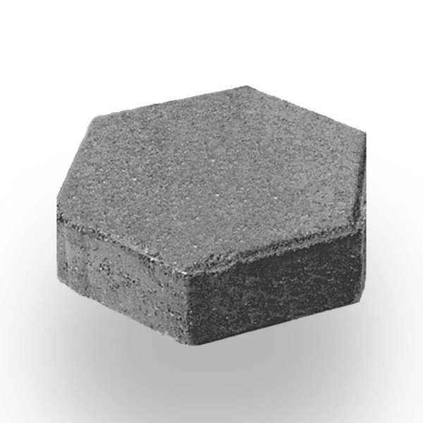 Hatkő térkő 6 cm - Fekete